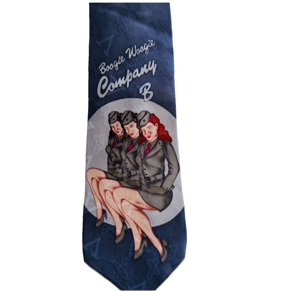 The Cockpit Boogie Woogie Company B Girls Mens Neck Tie 4 x 56 WWII